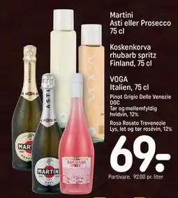 REMA 1000 Martini Asti eller Prosecco 75 cl tilbud