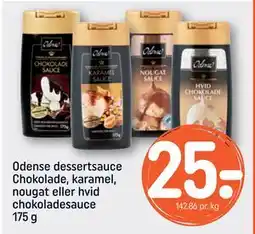 REMA 1000 Odense dessertsauce Chokolade, karamel, nougat eller hvid chokoladesauce 175 g tilbud