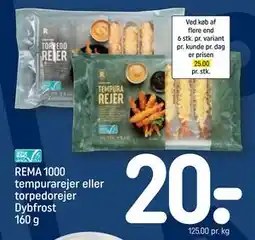 REMA 1000 REMA 1000 tempurarejer eller torpedorejer Dybfrost 160 g tilbud