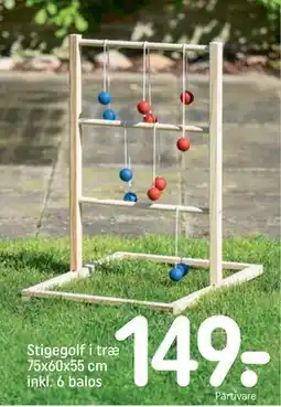 REMA 1000 Stigegolf i træ 75x60x55 cm inkl. 6 balos tilbud