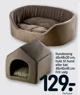 REMA 1000 Hundeseng 60x48x20 cm, hule til hund eller kat 40x40x40 cm Frit valg tilbud