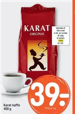 REMA 1000 Karat kaffe 400 g tilbud