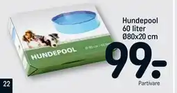REMA 1000 Hundepool 60 liter Ø80x20 cm tilbud