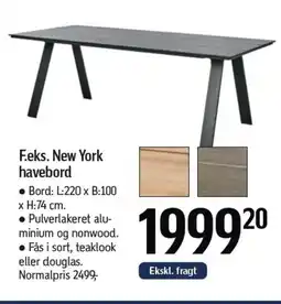 Føtex F.eks. New York havebord tilbud