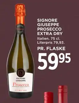 MENY SIGNORE GIUSEPPE PROSECCO EXTRA DRY tilbud