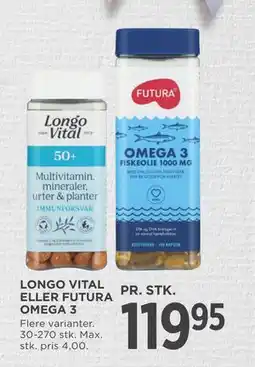 MENY LONGO VITAL ELLER FUTURA OMEGA 3 tilbud