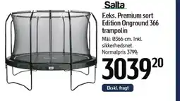 Føtex Salta F.eks. Premium sort Edition Onground 366 trampolin tilbud