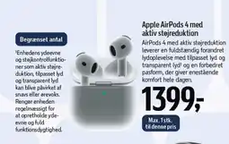 Føtex Apple AirPods 4 med aktiv støjreduktion tilbud