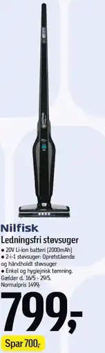 Føtex Nilfisk Ledningsfri støvsuger tilbud