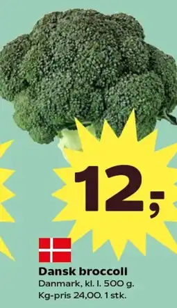 Kvickly Dansk broccoli Danmark, tilbud