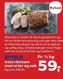 Kvickly Irma ribroast med urter og salt tilbud