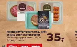 Kvickly Hakkebøffer bearnaise, grill sticks eller skaftkotelet tilbud