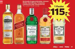 Kvickly Bushmills Original Whiskey, Johnnie Walker Red Whisky, Tanqueray London tilbud