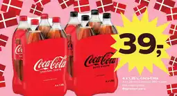 Kvickly 4 x 1,25 L. Coca-Cola tilbud