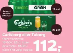 Kvickly Carlsberg eller Tuborg tilbud