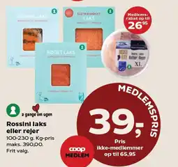 Kvickly Rossini laks eller rejer tilbud