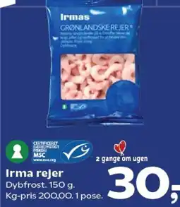 Kvickly Irma rejer Dybfrost. tilbud