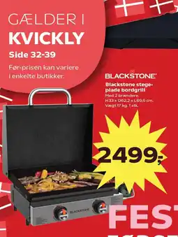 Kvickly BLACKSTONE® Blackstone stege- plade bordgrill tilbud