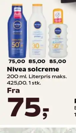 Kvickly Nivea Solcreme tilbud