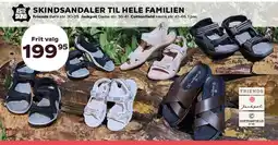 Kvickly AEGTE SKINDSANDALER TIL HELE FAMILIEN tilbud