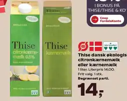 SuperBrugsen Thise dansk økologisk citronkærnemælk eller kærnemælk tilbud