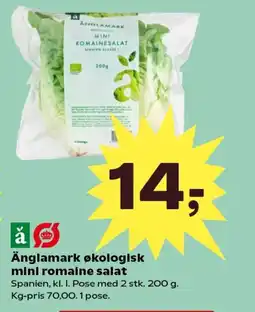 SuperBrugsen Änglamark økologisk mini romaine salat tilbud