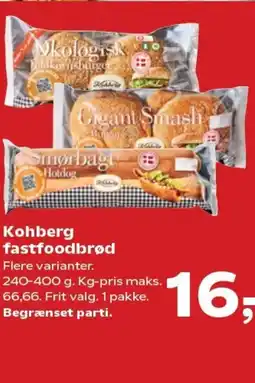 SuperBrugsen Kohberg fastfoodbrød tilbud