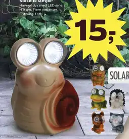 SuperBrugsen Solcelle lampe* Havens dyr med LED øjne. tilbud