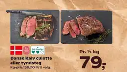SuperBrugsen Dansk Kalv culotte eller tyndsteg tilbud
