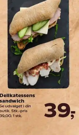 SuperBrugsen Delikatessens sandwich tilbud