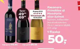 SuperBrugsen Pavonero Primitivo di Manduria tilbud