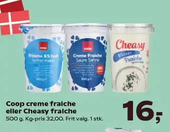 SuperBrugsen Coop creme fraiche eller Cheasy fraiche tilbud