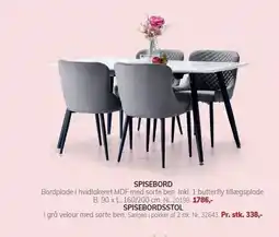 Daells Bolighus SPISEBORDSSTOL ELLER SPISEBORD tilbud