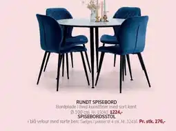 Daells Bolighus SPISEBORDSSTOL ELLER RUNDT SPISEBORD tilbud