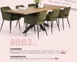 Daells Bolighus SPISEBORDSSTOL ELLER PLANKEBORD tilbud