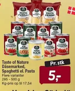 Fakta Tyskland Taste of Nature Dåsemarked, Spaghetti el. Pasta tilbud