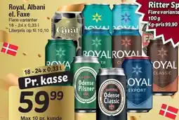 Fakta Tyskland Royal, Albani el. Faxe tilbud