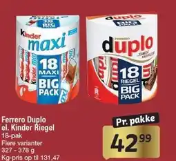 Fakta Tyskland Ferrero Duplo el. Kinder Riegel tilbud