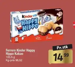 Fakta Tyskland Ferrero Kinder Happy Hippo Kakao tilbud