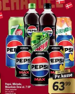 Fakta Tyskland Pepsi, Mirinda, Mountain Dew el. 7 UP tilbud