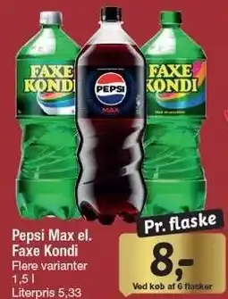 Fakta Tyskland Pepsi Max el. Faxe Kondi tilbud