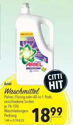 Citti ARIEL Waschmittel tilbud