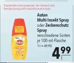 Citti AUTAN Multi Insekt Spray oder Zeckenschutz Spray tilbud