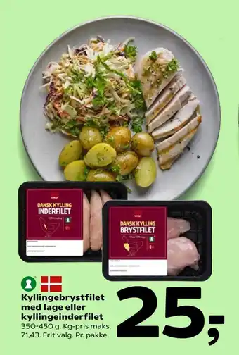 Coop 365 Kyllingebrystfilet med lage eller kyllingeinderfilet tilbud