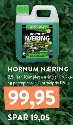 Plantorama HORNUM NÆRING tilbud