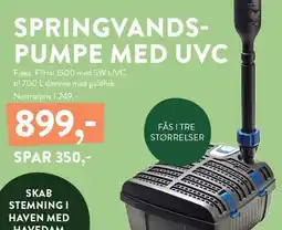 Plantorama SPRINGVANDSPUMPE MED UVC tilbud