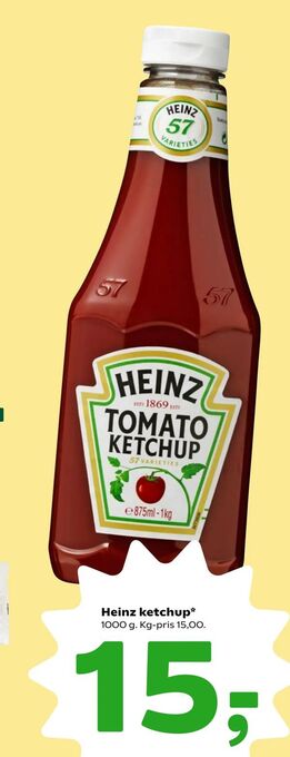 Coop 365 Heinz ketchup tilbud