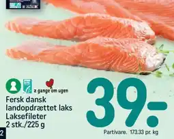 REMA 1000 Fersk dansk landopdrættet laks Laksefileter tilbud