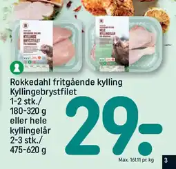 REMA 1000 Rokkedahl fritgående kylling Kyllingebrystfilet tilbud