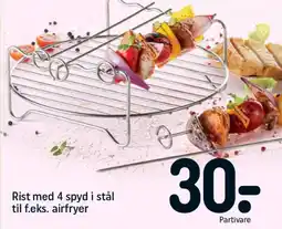 REMA 1000 Rist med 4 spyd i stål til f.eks. airfryer tilbud